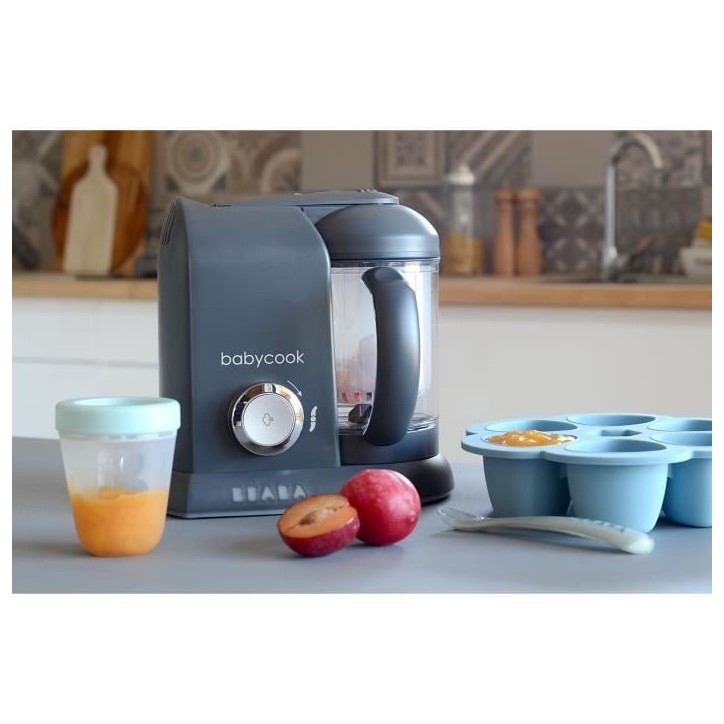 BÉABA - Babycook Solo - Robot Bébé 4 en 1 Mixeur-Cuiseur - Cuisson Vapeur - Dark Grey BÉABA - Babycook Solo - Robot Bébé 4 en 1 Mixeur-Cuiseur - Cuisson Vapeur - Dark Grey