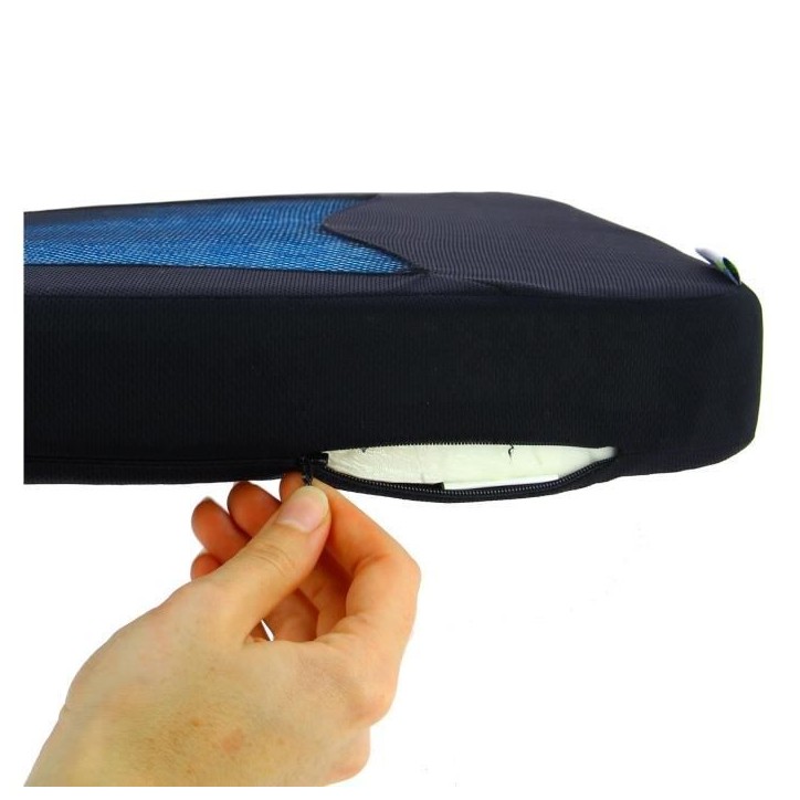 Assise confort gel - KINE TRAVEL - 169842 - Noir et bleu