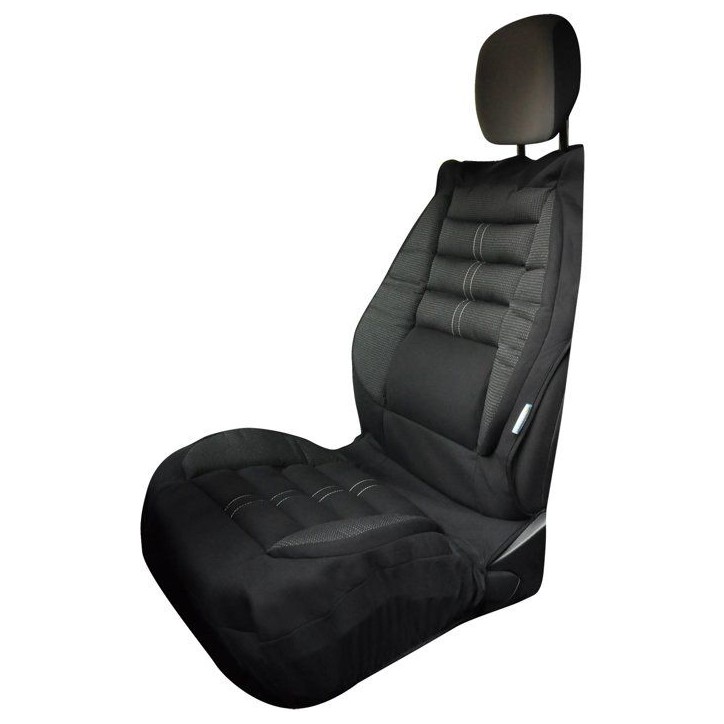 Couvre-siege - KINE TRAVEL - Confort intégral - Noir - Compatible airbags - Mousse haute qualité Couvre-siege - KINE TRAVEL - Confort intégral - Noir - Compatible airbags - Mousse haute qualité