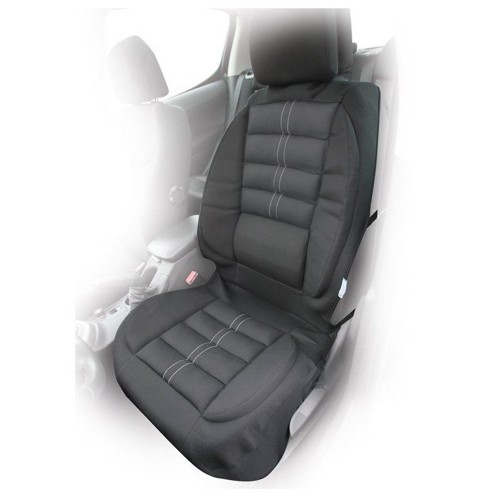 Couvre-siege - KINE TRAVEL - Confort intégral - Noir - Compatible airbags - Mousse haute qualité Couvre-siege - KINE TRAVEL - Confort intégral - Noir - Compatible airbags - Mousse haute qualité
