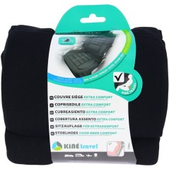 Couvre-siege - KINE TRAVEL - Confort intégral - Noir - Compatible air