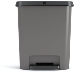 Poubelle a pédale - CURVER - COMPATTA - 25 L - Gris anthracite - Polypropylene