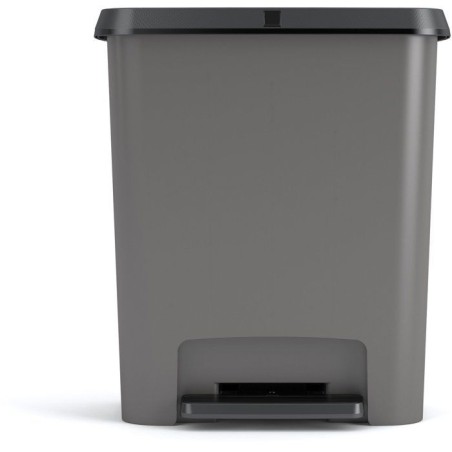 Poubelle a pédale - CURVER - COMPATTA - 25 L - Gris anthracite - Polypropylene