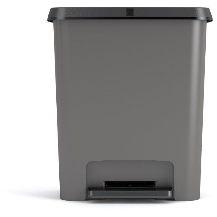 Poubelle a pédale - CURVER - COMPATTA - 25 L - Gris anthracite - Polypropylene Poubelle a pédale - CURVER - COMPATTA - 25 L - Gris anthracite - Polypropylene
