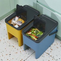 Lot de 3 Poubelles de Tri Empilables en Plastique BERGEN - 20L - Color