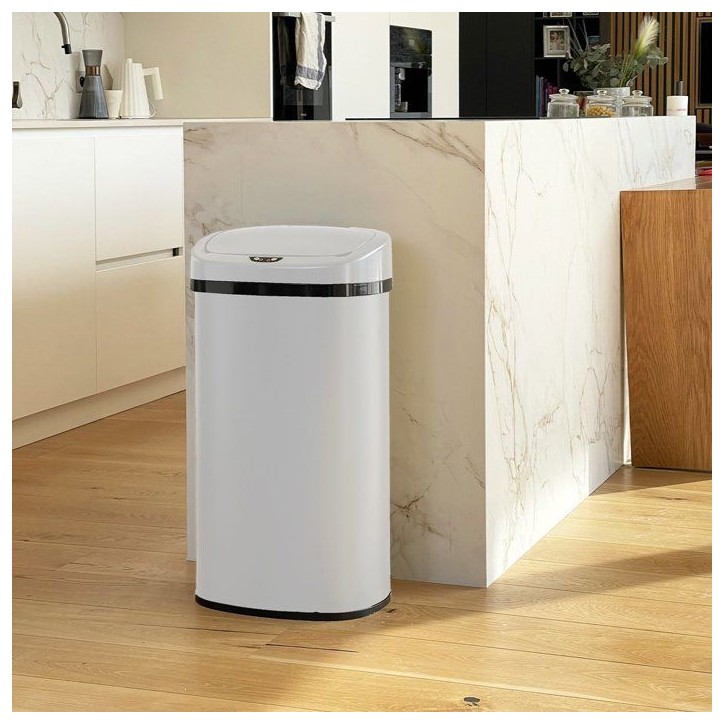 MAJESTIC - Poubelle de Cuisine Automatique - KITCHEN MOVE - 58 L - Blanc