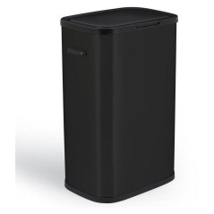 Poubelle de cuisine 60L PORTLAND – Ouverture push par pression – Acier inox Noir – KITCHEN MOVE