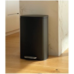 Poubelle de Cuisine a Pédale - ADMIRAL - 50 L - Noir Mat - Kitchen Mo