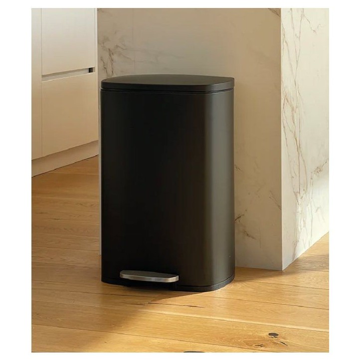 Poubelle de Cuisine a Pédale - ADMIRAL - 50 L - Noir Mat - Kitchen Move Poubelle de Cuisine a Pédale - ADMIRAL - 50 L - Noir Mat - Kitchen Move