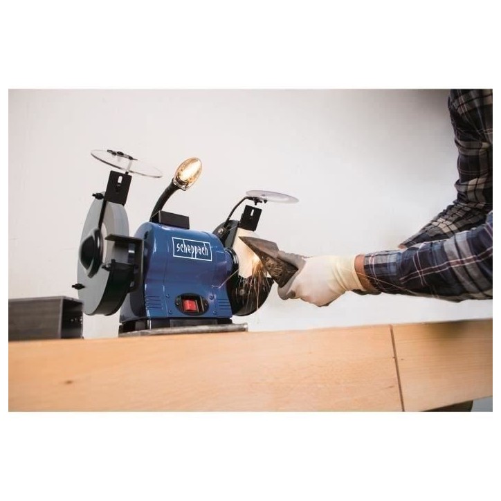Touret a meuler - SCHEPPACH - BG200AL - Moteur a induction 550 W - Meule de 40 mm Touret a meuler - SCHEPPACH - BG200AL - Moteur a induction 550 W - Meule de 40 mm