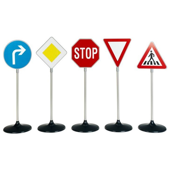Set de 5 panneaux de signalisation routiere pour enfant - KLEIN - 2980 Set de 5 panneaux de signalisation routiere pour enfant - KLEIN - 2980