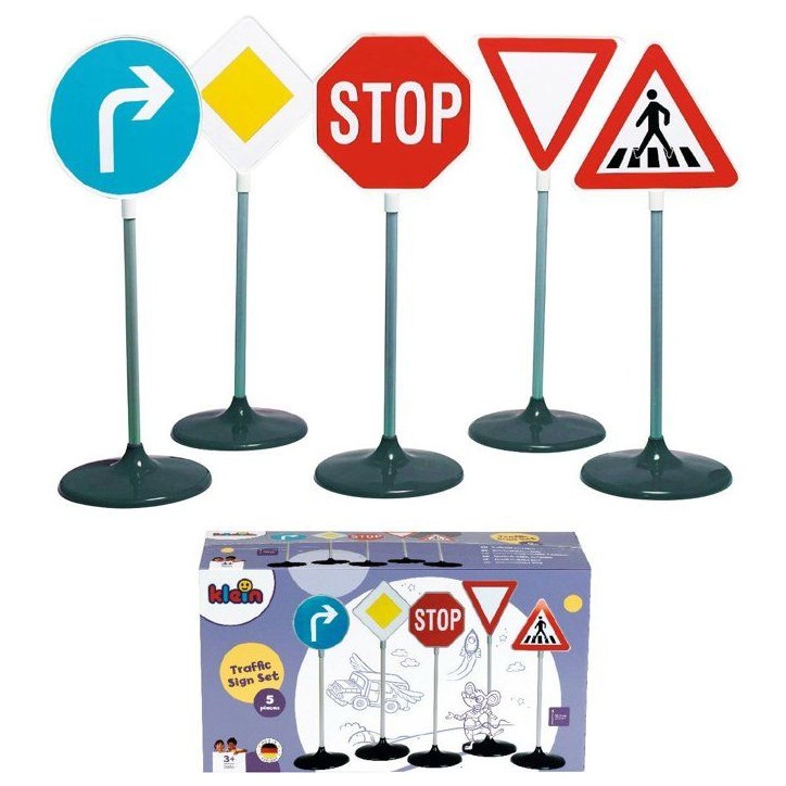Set de 5 panneaux de signalisation routiere pour enfant - KLEIN - 2980 Set de 5 panneaux de signalisation routiere pour enfant - KLEIN - 2980