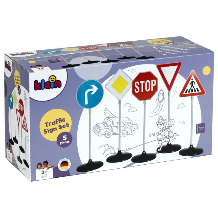 Set de 5 panneaux de signalisation routiere pour enfant - KLEIN - 2980 Set de 5 panneaux de signalisation routiere pour enfant - KLEIN - 2980