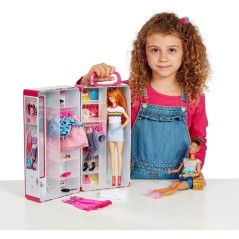 Mallette Armoire Barbie - Klein - Pour Vetements et Accessoires de Pou