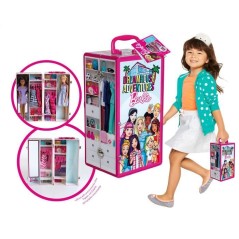 Mallette Armoire Barbie - Klein - Pour Vetements et Accessoires de Pou
