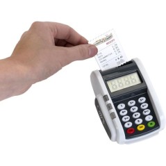 Terminal de paiement électronique avec carte bancaire et tickets de c