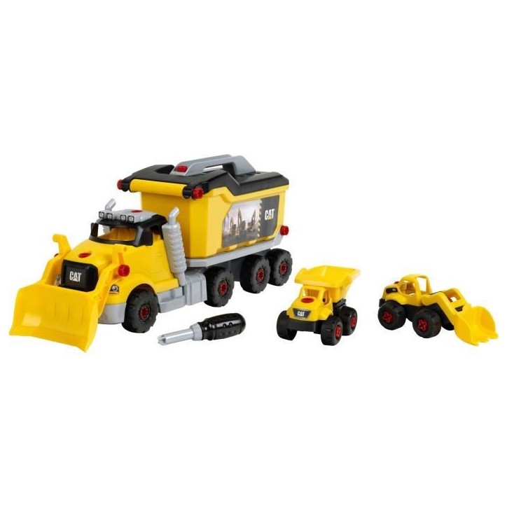 Jouet de construction - KLEIN - Camion a monter 4 en 1 Caterpillar - Mixte - Jaune et noir - A partir de 3 ans Jouet de construction - KLEIN - Camion a monter 4 en 1 Caterpillar - Mixte - Jaune et noir - A partir de 3 ans