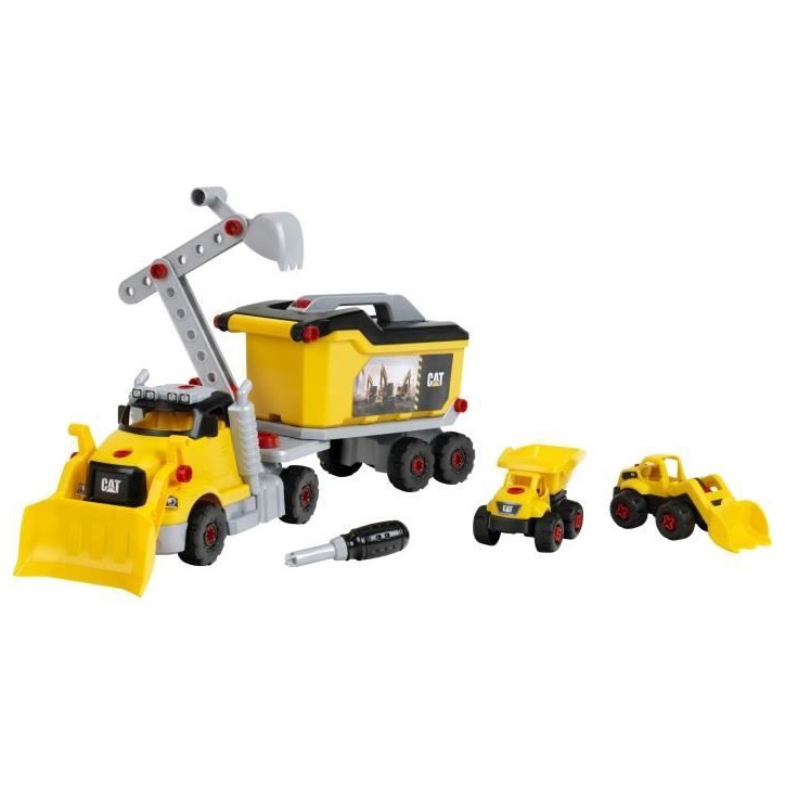 Jouet de construction - KLEIN - Camion a monter 4 en 1 Caterpillar - Mixte - Jaune et noir - A partir de 3 ans Jouet de construction - KLEIN - Camion a monter 4 en 1 Caterpillar - Mixte - Jaune et noir - A partir de 3 ans