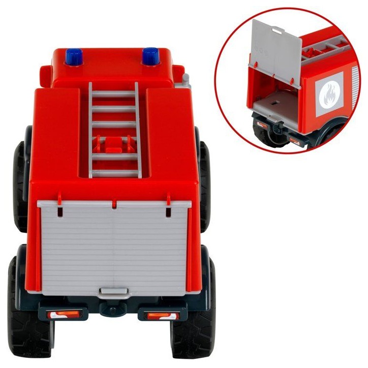 Camion de pompier tout-terrain - KLEIN - 3600 - Mercedes Unimog - Roues souples et hayon arriere ouvrable - Échelle 1:24 - Des Camion de pompier tout-terrain - KLEIN - 3600 - Mercedes Unimog - Roues souples et hayon arriere ouvrable - Échelle 1:24 - Des