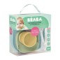 BEABA Set vaisselle silicone repas bébé, 4 pieces, avec ventouse, anti-dérapant, jaune BEABA Set vaisselle silicone repas bébé, 4 pieces, avec ventouse, anti-dérapant, jaune