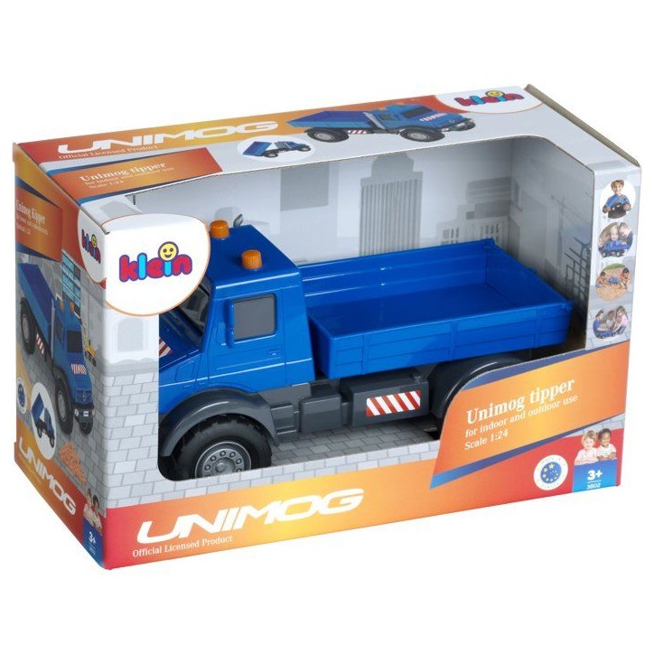 Camion-benne tout-terrain - KLEIN - 3802 - Mercedes Unimog - Roues souples et benne basculante - Échelle 1:24 - Des 3 ans Camion-benne tout-terrain - KLEIN - 3802 - Mercedes Unimog - Roues souples et benne basculante - Échelle 1:24 - Des 3 ans