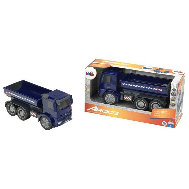 Camion-benne - KLEIN - 3803 - Mercedes Arocs - Roues souples et grande benne basculante, trappe - Échelle 1:24 - Des 3 ans