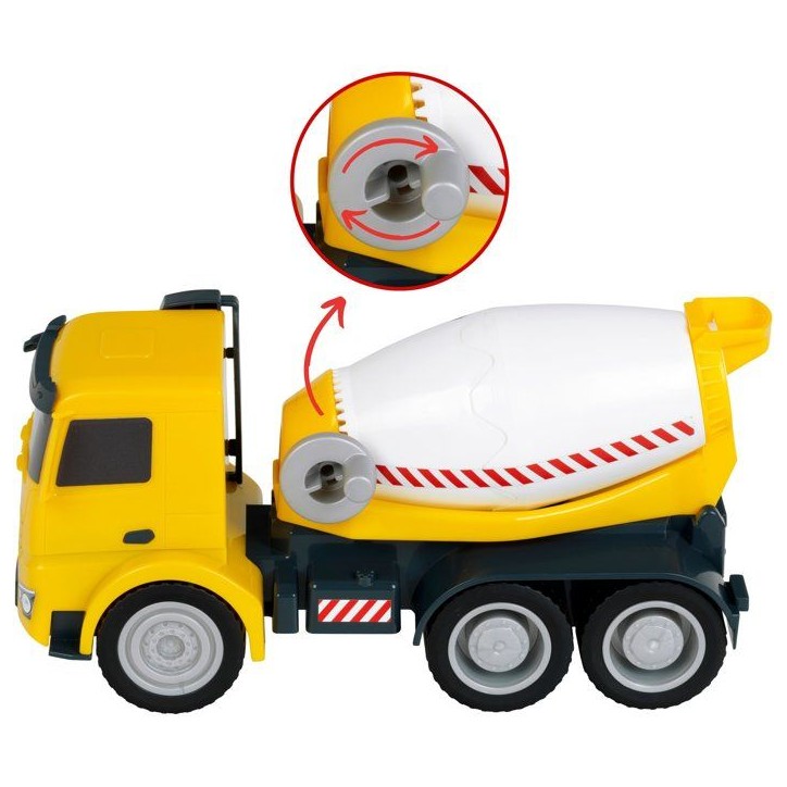 Camion toupie a béton - KLEIN - 3804 - Mercedes Arocs - Roues souples, malaxeur rotatif et basculant - Échelle 1:24 - Des 3 an Camion toupie a béton - KLEIN - 3804 - Mercedes Arocs - Roues souples, malaxeur rotatif et basculant - Échelle 1:24 - Des 3 an