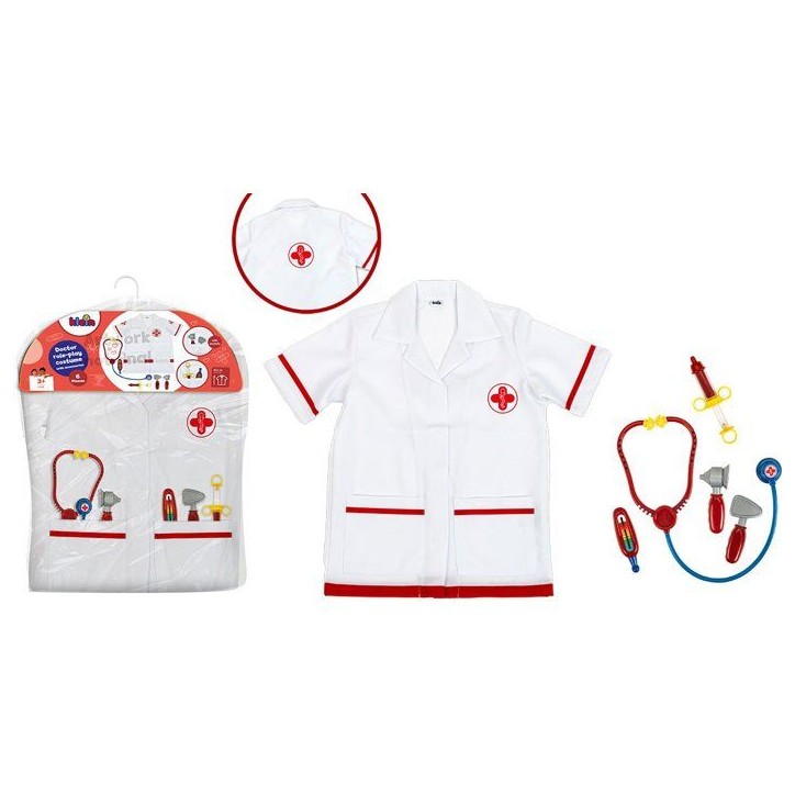 Blouse de docteur - KLEIN - 4341 - Avec accessoires - 6 pieces - Jouet d'imitation - Des 3 ans Blouse de docteur - KLEIN - 4341 - Avec accessoires - 6 pieces - Jouet d'imitation - Des 3 ans