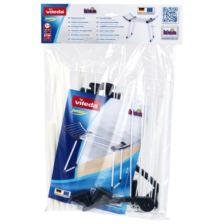 Etendoir a linge Vileda - KLEIN - 6735 - Ailes rabattables - Jouet d'imitation - Des 3 ans Etendoir a linge Vileda - KLEIN - 6735 - Ailes rabattables - Jouet d'imitation - Des 3 ans