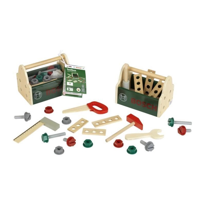 Caisse a outils Bosch - KLEIN - 8161 - En bois FSC avec accessoires -