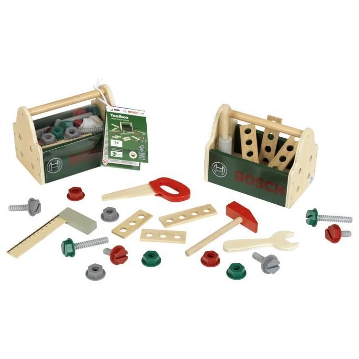 Caisse a outils Bosch - KLEIN - 8161 - En bois FSC avec accessoires - Des 3 ans