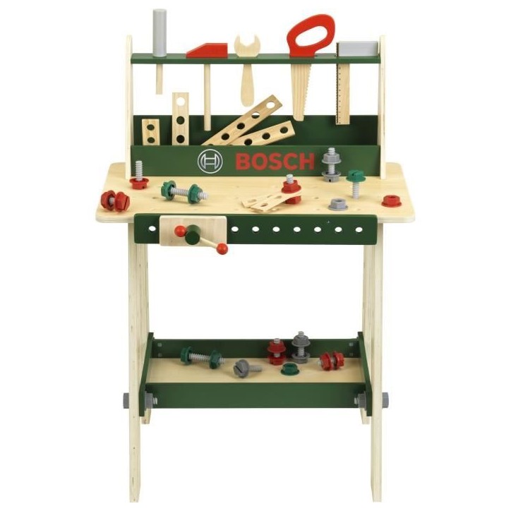 Etabli Bosch - KLEIN - 8169 - En bois FSC avec accessoires - Des 3 ans