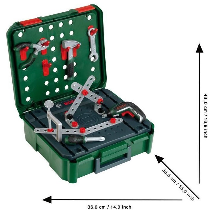 Mallette établi Bosch avec visseuse électronique Ixolino II et accessoires - KLEIN - 8396 Mallette établi Bosch avec visseuse électronique Ixolino II et accessoires - KLEIN - 8396