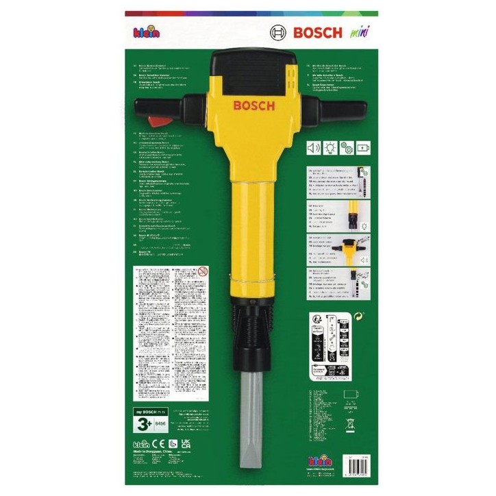 Marteau-piqueur Bosch - KLEIN - 8405 - Outil avec son, lumiere et va-et-vient du burin - Jouet d'imitation - Des 3 ans Marteau-piqueur Bosch - KLEIN - 8405 - Outil avec son, lumiere et va-et-vient du burin - Jouet d'imitation - Des 3 ans