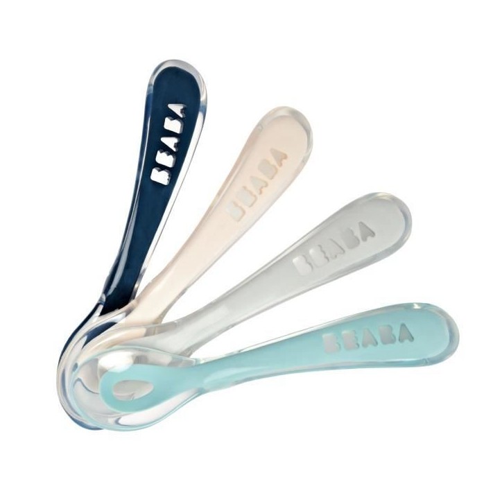 Béaba Repas Set de 4 Cuillleres Silicone 2eme Âge Béaba Repas Set de 4 Cuillleres Silicone 2eme Âge