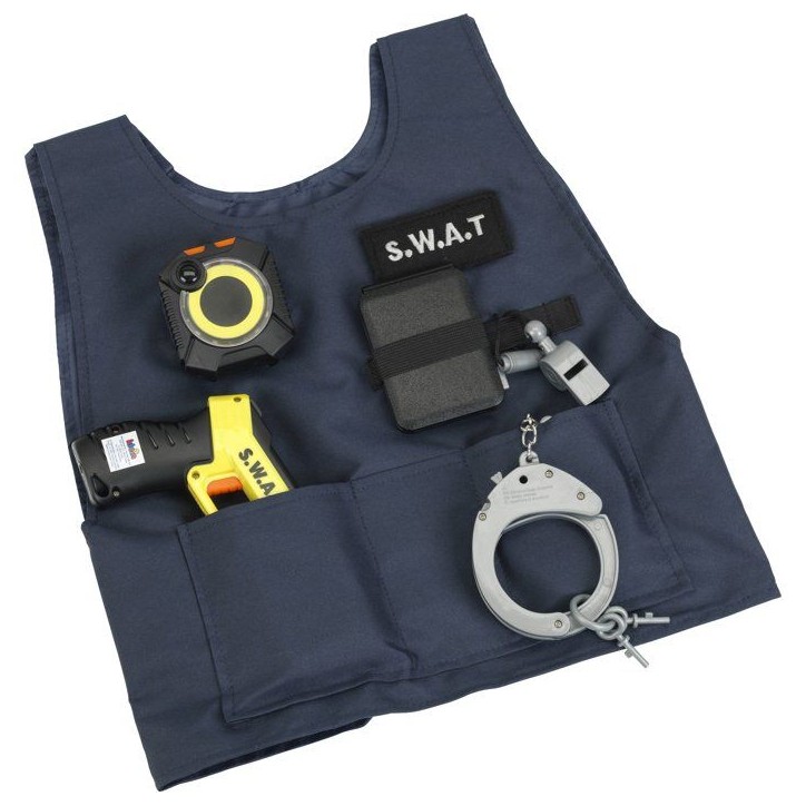 Gilet S.W.A.T. - KLEIN - 8821 - Taser électronique, caméra piéton, menottes - Déguisement policier - Des 3 ans