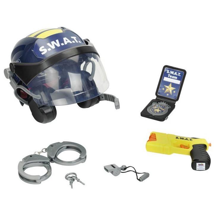 Kit S.W.A.T. - KLEIN - 8841 - Casque, taser a eau, menottes - Déguisement policier - Des 3 ans Kit S.W.A.T. - KLEIN - 8841 - Casque, taser a eau, menottes - Déguisement policier - Des 3 ans
