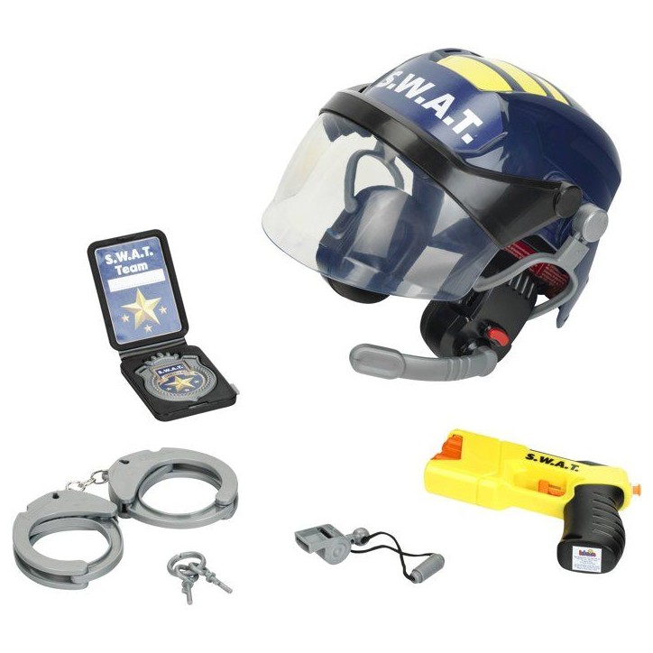 Kit S.W.A.T. - KLEIN - 8841 - Casque, taser a eau, menottes - Déguisement policier - Des 3 ans Kit S.W.A.T. - KLEIN - 8841 - Casque, taser a eau, menottes - Déguisement policier - Des 3 ans
