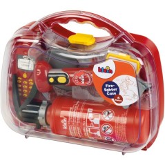 Mallette de pompier transparente avec 6 accessoires dont 1 lampe torch