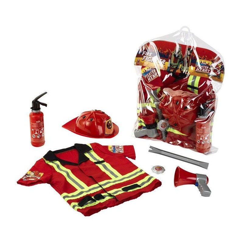 Costume de pompier - KLEIN - 8985 - 6 pieces - Déguisement pompier -