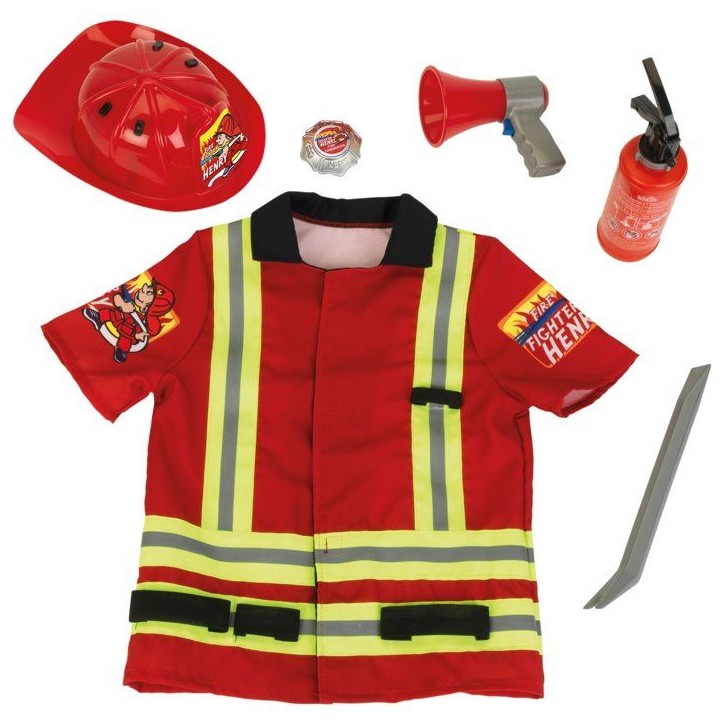 Costume de pompier - KLEIN - 8985 - 6 pieces - Déguisement pompier - Des 3 ans Costume de pompier - KLEIN - 8985 - 6 pieces - Déguisement pompier - Des 3 ans