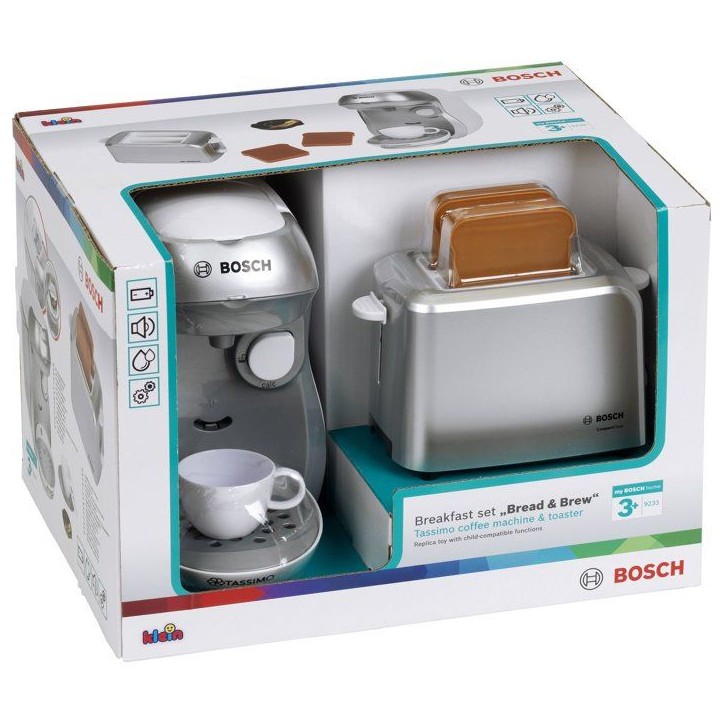 Set petit-déjeuner Bosch - KLEIN - 9233 - Machine a café, grille-pain et accessoires - Jouet d'imitation - Des 3 ans Set petit-déjeuner Bosch - KLEIN - 9233 - Machine a café, grille-pain et accessoires - Jouet d'imitation - Des 3 ans
