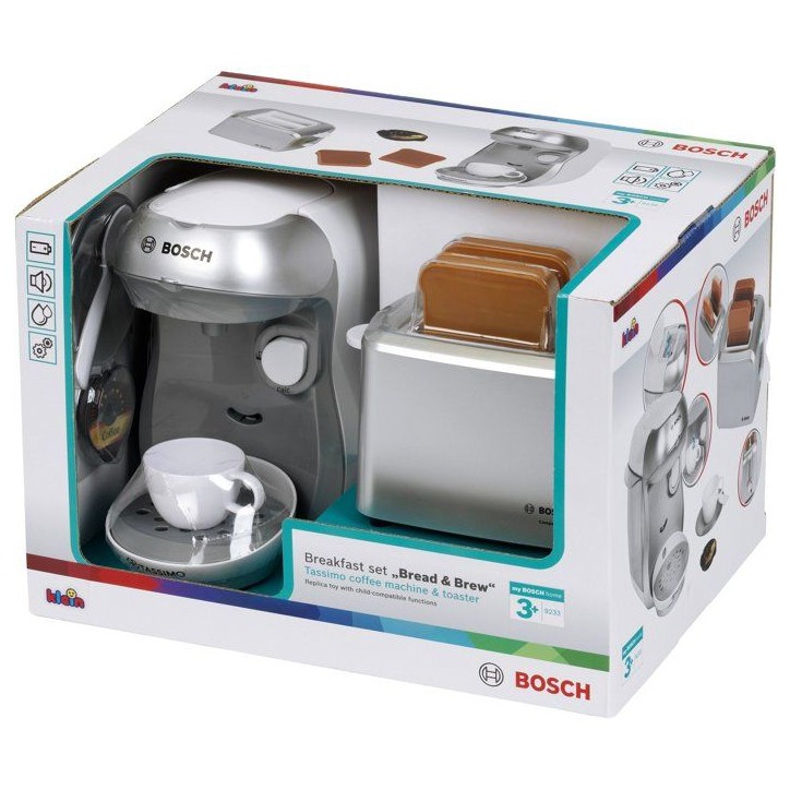 Set petit-déjeuner Bosch - KLEIN - 9233 - Machine a café, grille-pain et accessoires - Jouet d'imitation - Des 3 ans Set petit-déjeuner Bosch - KLEIN - 9233 - Machine a café, grille-pain et accessoires - Jouet d'imitation - Des 3 ans