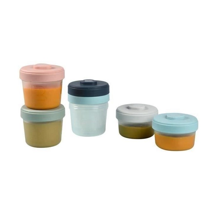 BÉABA - Lot 6 Portions Clip - 1er Age - 100% Hermetique - Empilables
