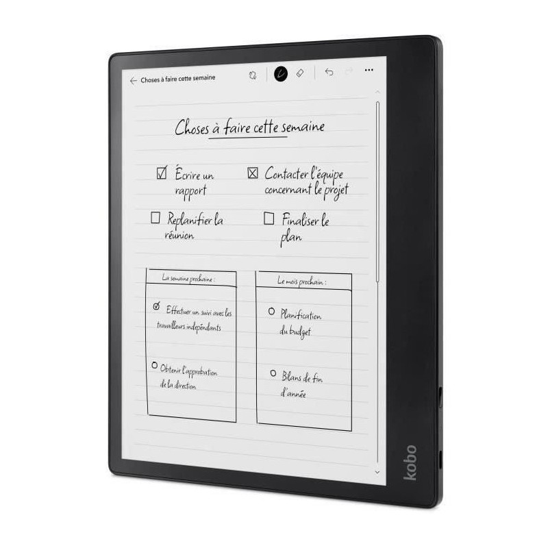 Liseuse Kobo Elipsa 2E – Écran tactile 10,3 – Stylet inclus – W