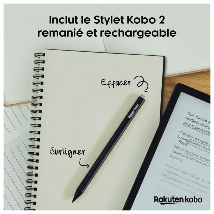 Liseuse Kobo Elipsa 2E – Écran tactile 10,3 – Stylet inclus – WiFi – eBook Reader Liseuse Kobo Elipsa 2E – Écran tactile 10,3 – Stylet inclus – WiFi – eBook Reader