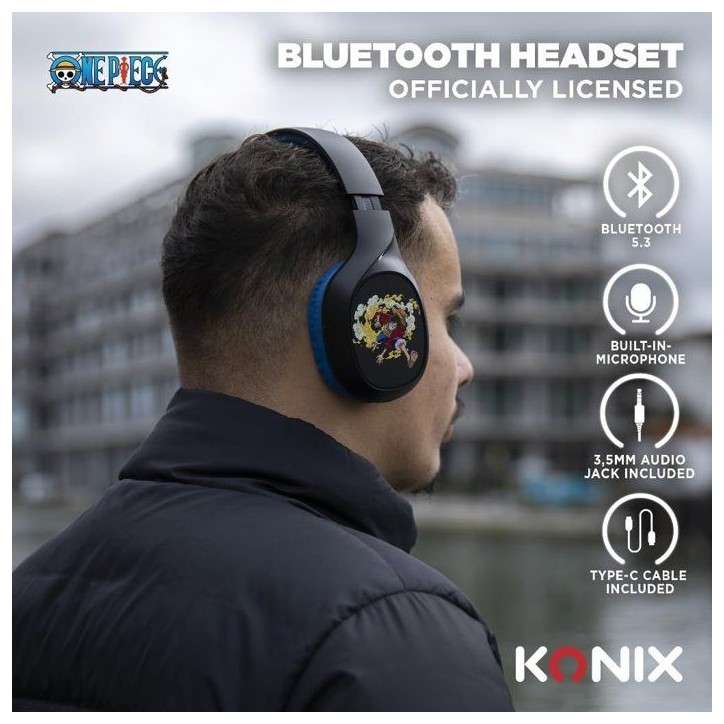 Casque audio supra-auriculaire sans fil - Konix - One Piece- Bluetooth 5.3 pour smartphones et tablettes - Autonomie 30 h Casque audio supra-auriculaire sans fil - Konix - One Piece- Bluetooth 5.3 pour smartphones et tablettes - Autonomie 30 h