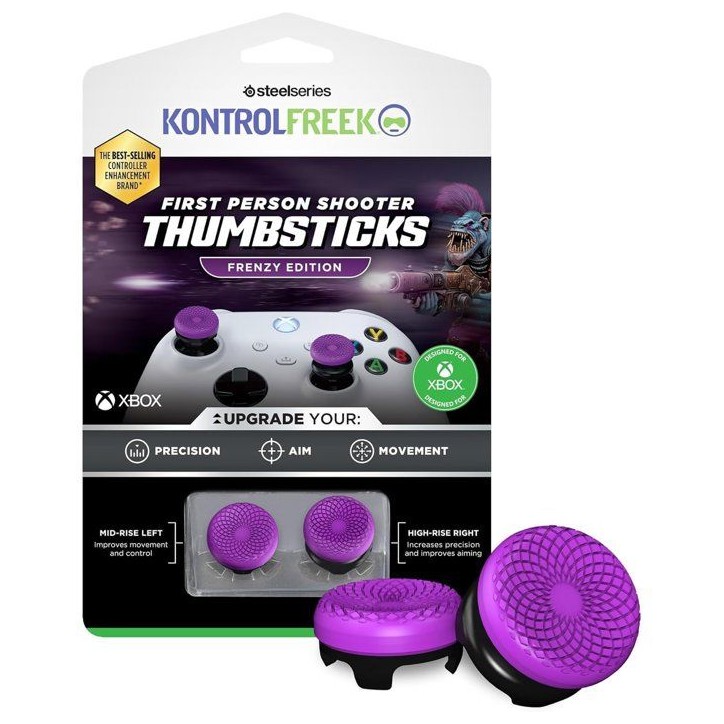 Pack de 2 Thumbsticks - STEELSERIES - KontrolFreek - Frenzy Edition - Pour manettes Xbox Series et Xbox One - Violet Pack de 2 Thumbsticks - STEELSERIES - KontrolFreek - Frenzy Edition - Pour manettes Xbox Series et Xbox One - Violet
