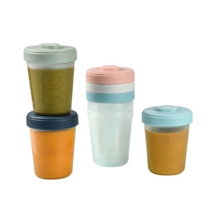 BÉABA - Lot 6 Portions Clip - 2eme Age - 250ml - 100% Hermetique - Empilables BÉABA - Lot 6 Portions Clip - 2eme Age - 250ml - 100% Hermetique - Empilables