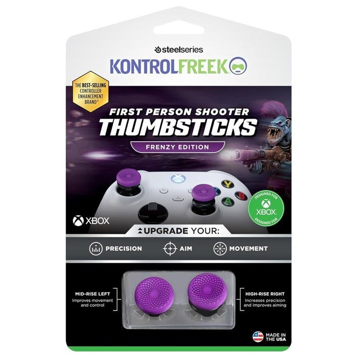 Pack de 2 Thumbsticks - STEELSERIES - KontrolFreek - Frenzy Edition - Pour manettes Xbox Series et Xbox One - Violet Pack de 2 Thumbsticks - STEELSERIES - KontrolFreek - Frenzy Edition - Pour manettes Xbox Series et Xbox One - Violet